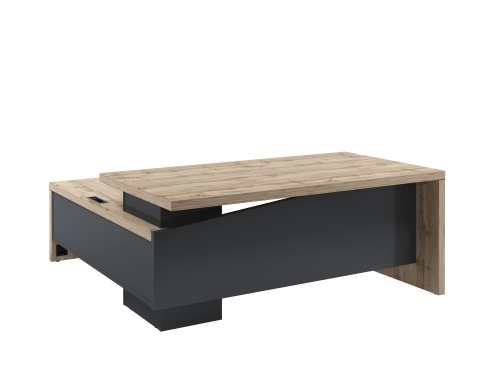 Стол руководителя с опорной тумбой Т-18.1000ПР с блоком розеток Стол руководителя с опорной тумбой Т-18.1000ПР с блоком розеток