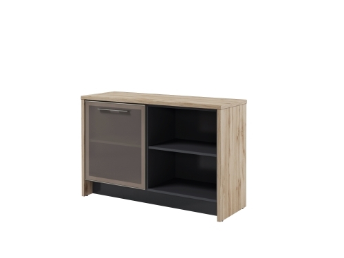 Тумба со стеклянной дверью в профиле Т-12-06Л Тумба со стеклянной дверью в профиле Т-12-06Л