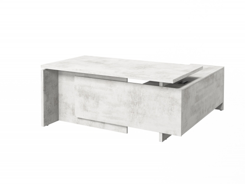 Стол с опорной тумбой FI-117L.DD (L) Хромикс белый Стол с опорной тумбой FI-117L.DD (L) Хромикс белый