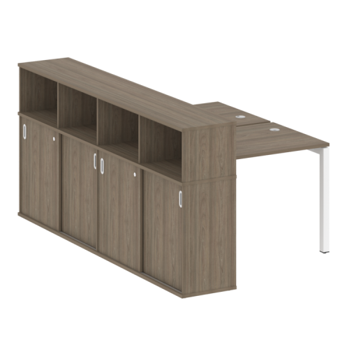 Бенч-система с шкафом-купе на П-обр. м/к Metal System Quattro 50БП.РС-СШК-4.1 фото 3 Бенч-система с шкафом-купе на П-обр. м/к Metal System Quattro 50БП.РС-СШК-4.1 фото 3