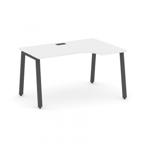 Style Project Стол рабочий эргоном. SN-6A.SPA-022(R) Антрацит/Металл Белый 1580*800/980*750 фото 19