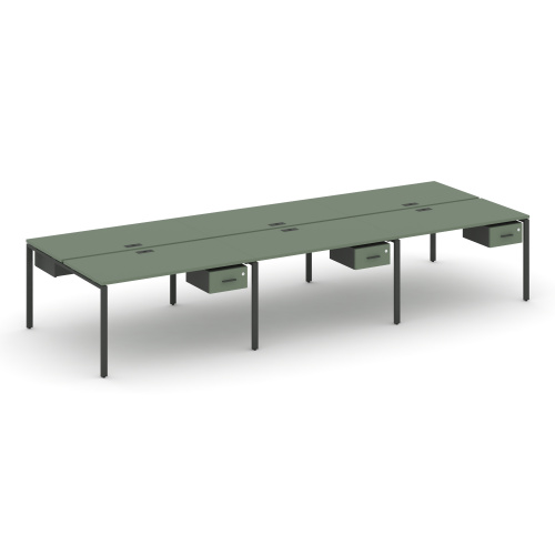 Бенч-система на 6 мест с подвесными тумбами Concept CN.DRS-149 фото 2