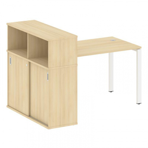 Стол письменный с шкафом-купе на П-обр. м/к Metal System БП.РС-СШК-3.2 Стол письменный с шкафом-купе на П-обр. м/к Metal System БП.РС-СШК-3.2