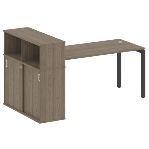 Стол офисный с шкафом-купе на П-обр. м/к Metal System Quattro 50БП.РС-СШК-3.4 Стол офисный с шкафом-купе на П-обр. м/к Metal System Quattro 50БП.РС-СШК-3.4