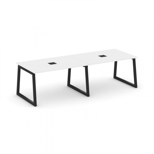 Style Project Стол переговорный SN-5T1.SPRG-014 Акация Лорка/Металл Антрацит/Заглушка Металл Антраци фото 9