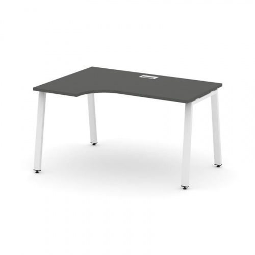 Style Project Стол рабочий эргоном. SN-6A.SPA-011(L) Тиквуд Светлый/Металл Белый 1380*700/980*750 фото 21