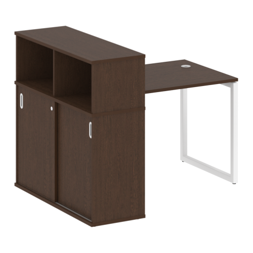 Стол офисный с шкафом-купе на О-обр. м/к Metal System Quattro 40БО.РС-СШК-3.1 фото 5 Стол офисный с шкафом-купе на О-обр. м/к Metal System Quattro 40БО.РС-СШК-3.1 фото 5