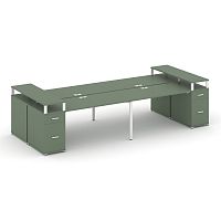 Бенч-система на 4 места с 2 опорными тумбами Concept CN.DRS-446