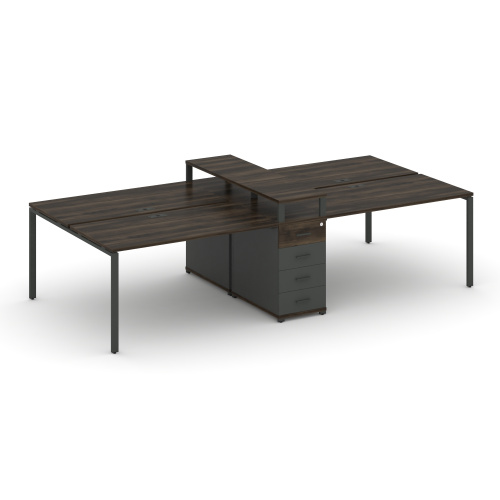 Бенч-система на 4 места с 1 опорной тумбой Concept CN.DRS-433 фото 3