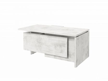 Стол с опорной тумбой FB-117R.DD Хромикс белый