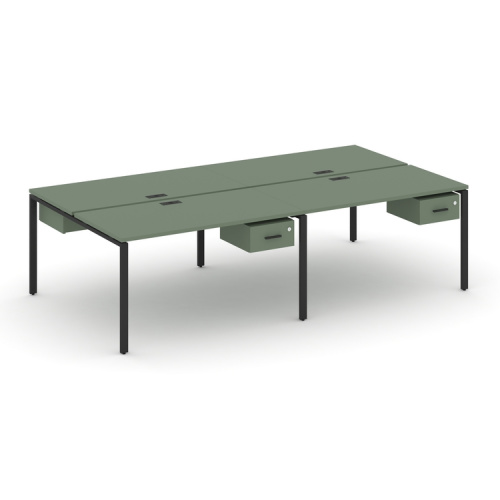 Бенч-система на 4 места с подвесными тумбами Concept CN.DRS-129