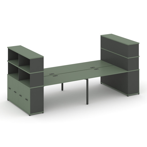 Бенч-система с опорными распашными шкафами Concept CN.DRS-275 фото 2 Бенч-система с опорными распашными шкафами Concept CN.DRS-275 фото 2