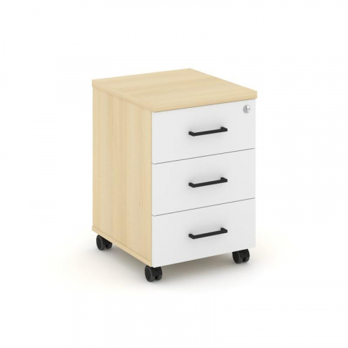 Style Project Тумба мобильная усил. колеса SN.TMU-002 Антрацит/Дуб Наварра/Черный Ручки 416*460*611 фото 8