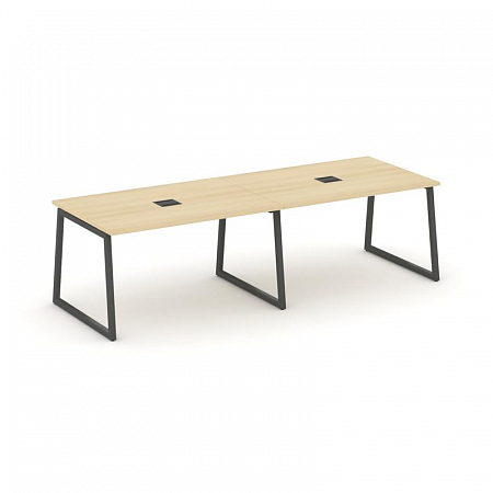 Style Project Стол переговорный SN-4T1.SPRG-013 Акация Лорка/Металл Антрацит/Заглушка Металл Антраци