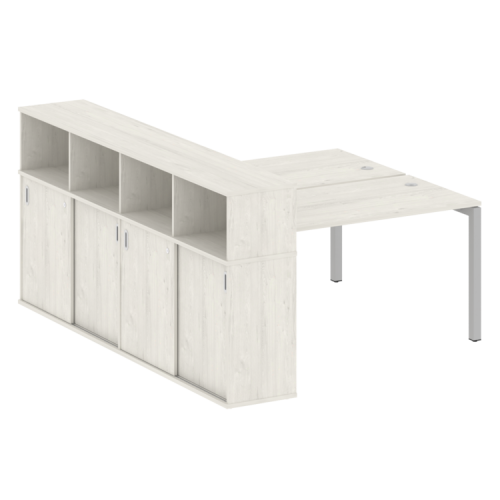 Бенч-система с шкафом-купе на П-обр. м/к Metal System Quattro 50БП.РС-СШК-4.3 фото 9