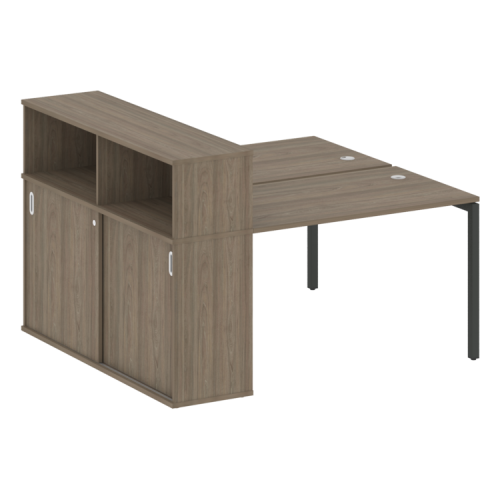 Бенч-система с шкафом-купе на П-обр. м/к Metal System Quattro 40БП.РС-СШК-2.2 Бенч-система с шкафом-купе на П-обр. м/к Metal System Quattro 40БП.РС-СШК-2.2