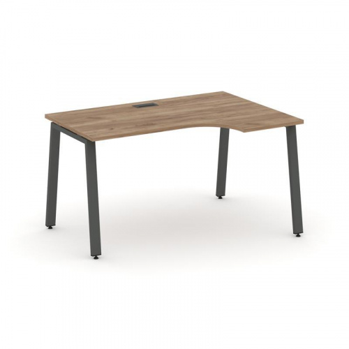 Style Project Стол рабочий эргоном. SN-6A.SPA-022(R) Антрацит/Металл Белый 1580*800/980*750 фото 21