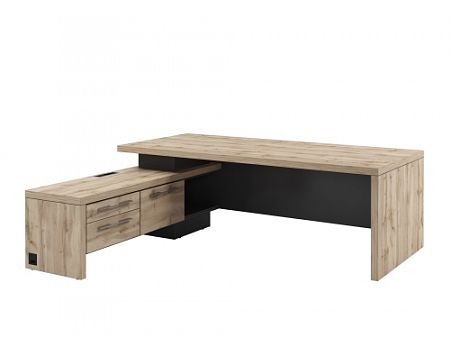 Стол руководителя с опорной тумбой Т-22.1000Л с блоком розеток