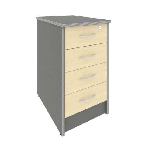 Тумба приставная на 4 ящика с замком Riva А.ТП-4.1F-S