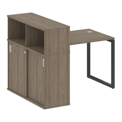 Стол офисный с шкафом-купе на О-обр. м/к Metal System Quattro 40БО.РС-СШК-3.1 Стол офисный с шкафом-купе на О-обр. м/к Metal System Quattro 40БО.РС-СШК-3.1
