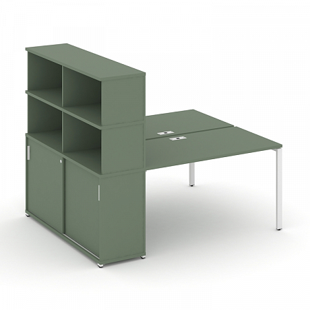 Бенч-система с опорным шкафом-купе с надставкой Concept CN.DRS-244