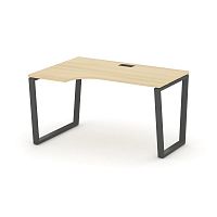 Style Project Стол рабочий эргоном. SN-6T2.SPA-012(L) Акация Лорка/Металл Антрацит/Заглушка Пластик