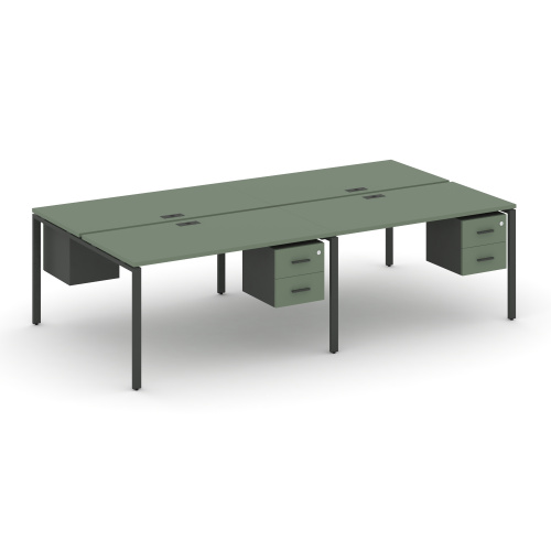 Бенч-система на 4 места с подвесными тумбами Concept CN.DRS-134 фото 2 Бенч-система на 4 места с подвесными тумбами Concept CN.DRS-134 фото 2