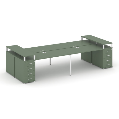 Бенч-система на 4 места с 2 опорными тумбами Concept CN.DRS-442 Бенч-система на 4 места с 2 опорными тумбами Concept CN.DRS-442