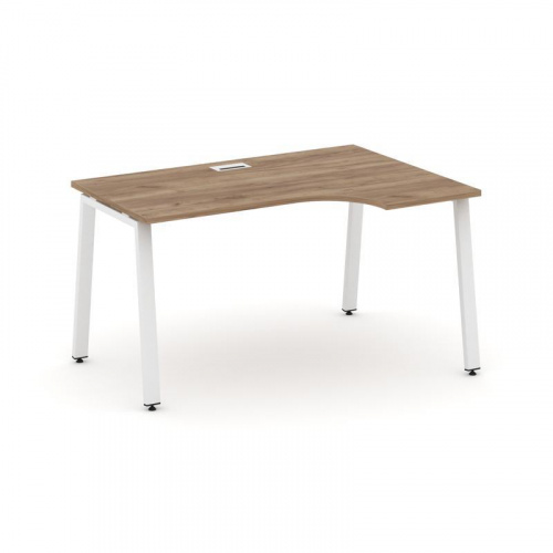 Style Project Стол рабочий эргоном. SN-6A.SPA-022(R) Антрацит/Металл Белый 1580*800/980*750 фото 16