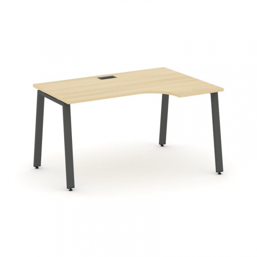 Style Project Стол рабочий эргоном. SN-6A.SPA-022(R) Антрацит/Металл Белый 1580*800/980*750 фото 17