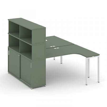 Бенч-система с опорным шкафом-купе с надставкой Concept CN.DSA-221