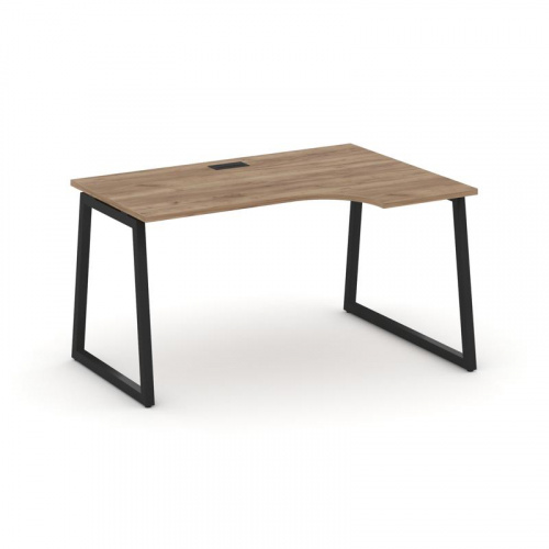 Style Project Стол рабочий эргоном. SN-4T1.SPA-012(R) Акация Лорка/Металл Антрацит/Заглушка Пластик фото 5