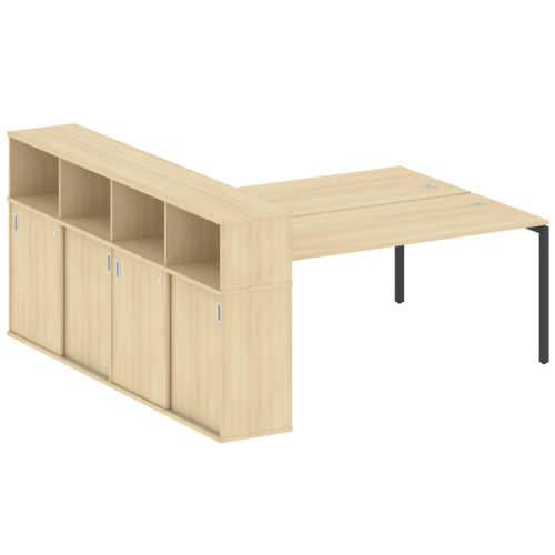 Бенч-система с шкафом-купе на П-обр. м/к Metal System Quattro 40БП.РС-СШК-4.5 фото 15