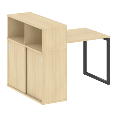 Стол офисный с шкафом-купе на О-обр. м/к Metal System Quattro 40БО.РС-СШК-3.1 фото 12 Стол офисный с шкафом-купе на О-обр. м/к Metal System Quattro 40БО.РС-СШК-3.1 фото 12