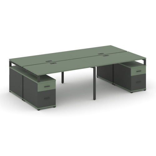 Бенч-система на 4 места с 2 опорными тумбами Concept CN.DRS-331 фото 2 Бенч-система на 4 места с 2 опорными тумбами Concept CN.DRS-331 фото 2