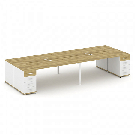 Бенч-система на 4 места с 2 опорными тумбами Concept CN.DRS-428