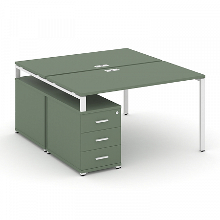 Бенч-система на 2 места с опорной тумбой Concept CN.DRS-303