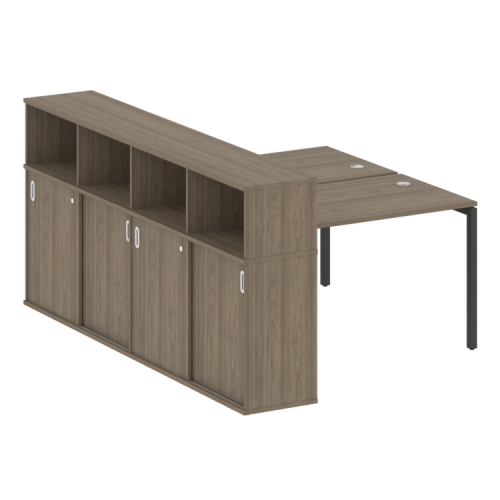 Бенч-система с шкафом-купе на П-обр. м/к Metal System Quattro 40БП.РС-СШК-4.2 Бенч-система с шкафом-купе на П-обр. м/к Metal System Quattro 40БП.РС-СШК-4.2