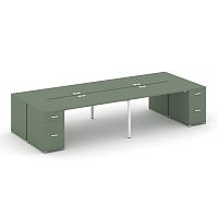 Бенч-система на 4 места с 2 опорными тумбами Concept CN.DRS-430