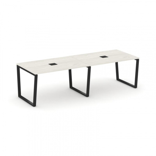 Style Project Стол переговорный SN-6T2.SPRG-014 Акация Лорка/Металл Антрацит/Заглушка Металл Антраци фото 6