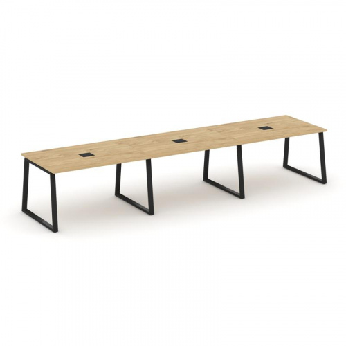 Style Project Стол переговорный SN-6T1.SPRG-021 Акация Лорка/Металл Антрацит/Заглушка Металл Антраци Style Project Стол переговорный SN-6T1.SPRG-021 Акация Лорка/Металл Антрацит/Заглушка Металл Антраци