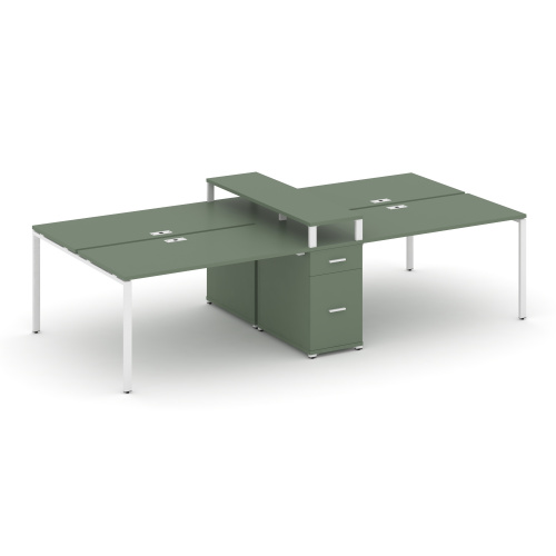 Бенч-система на 4 места с 1 опорной тумбой Concept CN.DRS-438 Бенч-система на 4 места с 1 опорной тумбой Concept CN.DRS-438