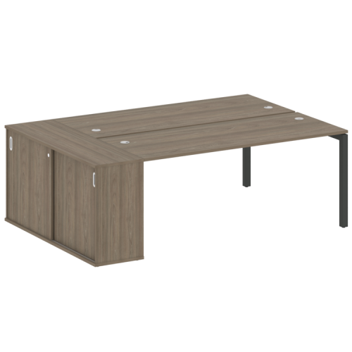 Бенч-система с шкафом-купе на П-обр. м/к Metal System Quattro 50БП.РС-СШК-1.5 Бенч-система с шкафом-купе на П-обр. м/к Metal System Quattro 50БП.РС-СШК-1.5