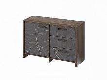 Тумба двухсекционная FB-12-01.G. Орех Пацифик Табак/Камень Пьетра Гриджиа черный