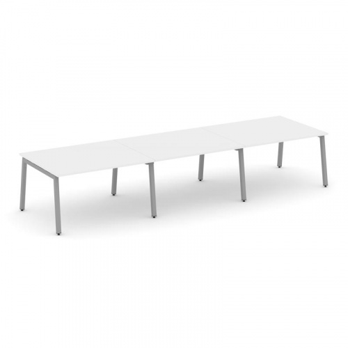 Style Project Стол переговорный SN-5A.SPRG-052.3 Дуб Наварра/Металл Белый 3540*1180*750 Style Project Стол переговорный SN-5A.SPRG-052.3 Дуб Наварра/Металл Белый 3540*1180*750