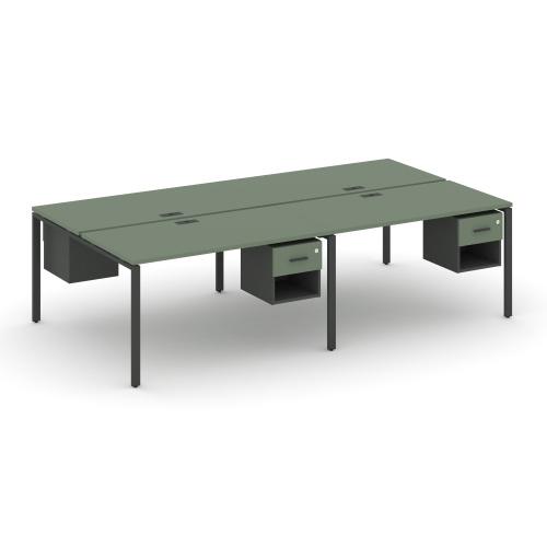 Бенч-система на 4 места с подвесными тумбами Concept CN.DRS-137 фото 2 Бенч-система на 4 места с подвесными тумбами Concept CN.DRS-137 фото 2