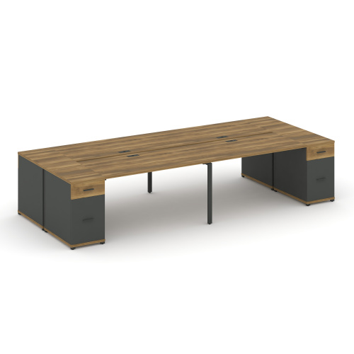 Бенч-система на 4 места с 2 опорными тумбами Concept CN.DRS-432