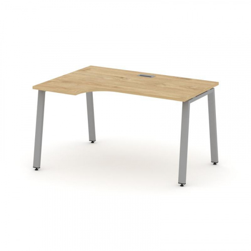 Style Project Стол рабочий эргоном. SN-6A.SPA-011(L) Тиквуд Светлый/Металл Белый 1380*700/980*750 фото 12