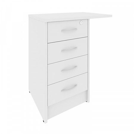 Тумба приставная на 4 ящика с замком Riva А.ТП-4.3F-S