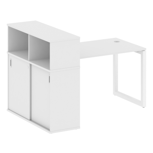 Стол офисный с шкафом-купе на О-обр. м/к Metal System Quattro 50БО.РС-СШК-3.2 фото 5 Стол офисный с шкафом-купе на О-обр. м/к Metal System Quattro 50БО.РС-СШК-3.2 фото 5